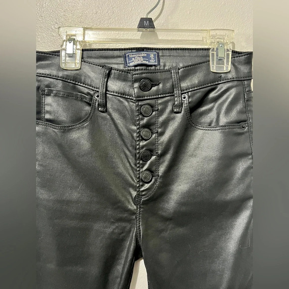 Abercrombie & Fitch Vegan Leather Skinny Pants -2R/26 - Picture 5 of 11